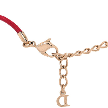 Christian Dior Bow CD Necklace Red Gold 4 of 5