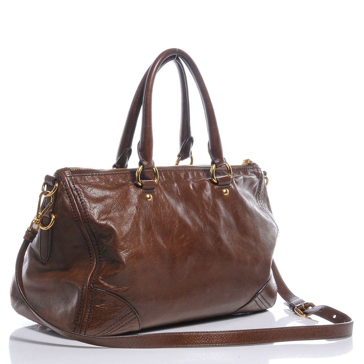 Vitello Shine Bauletto Nocciolo