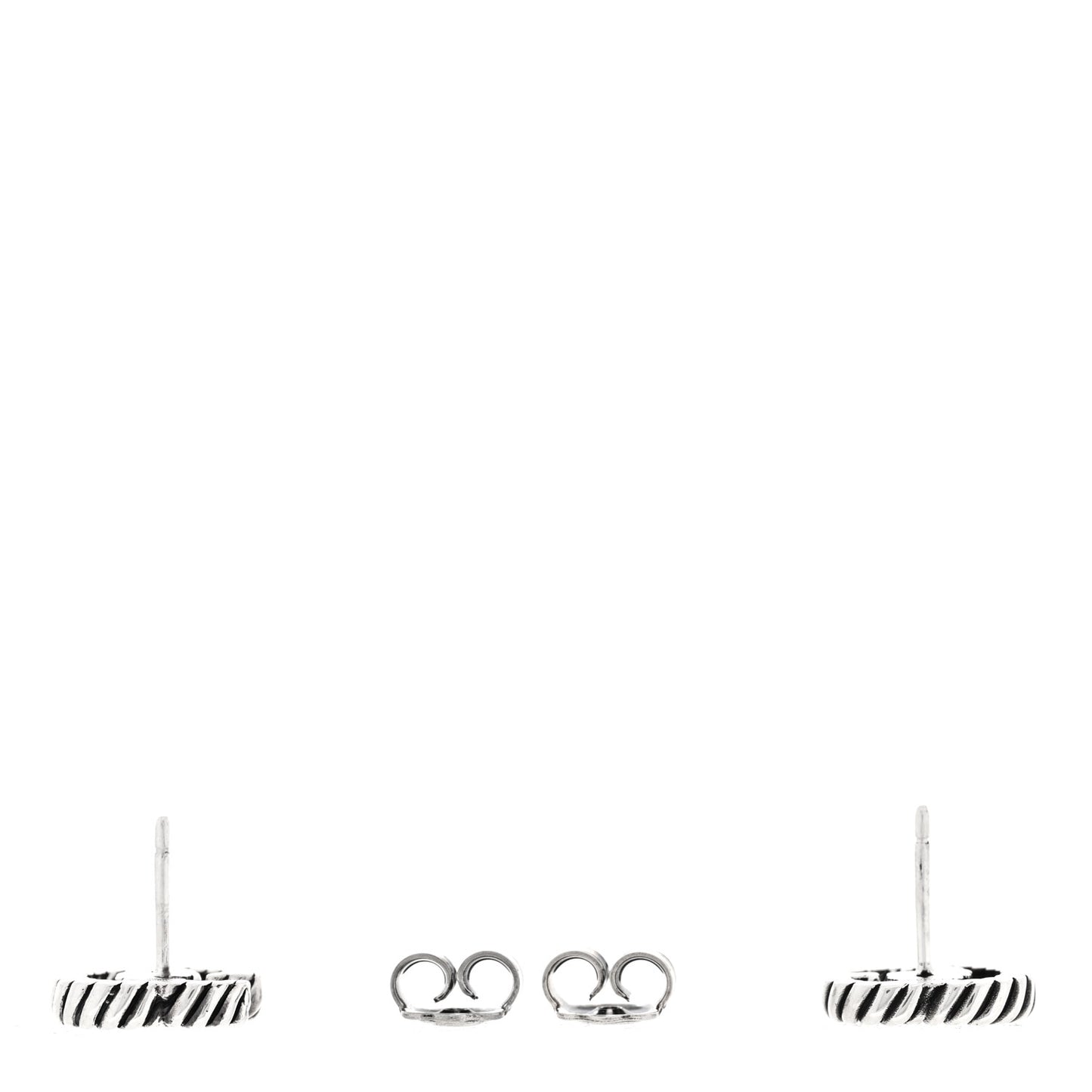 Sterling Silver Torchon Double G Earrings