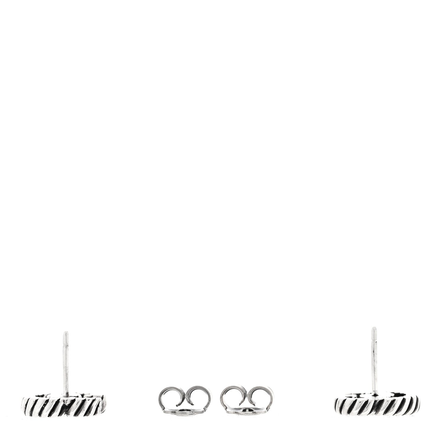 Gucci Sterling Silver Torchon Double G Earrings 3 of 4