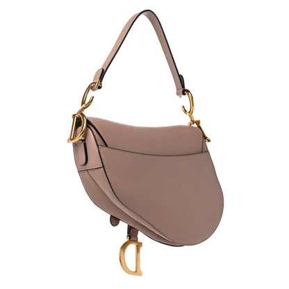 Christian Dior Grained Calfskin Saddle Bag Pink 3 of 9