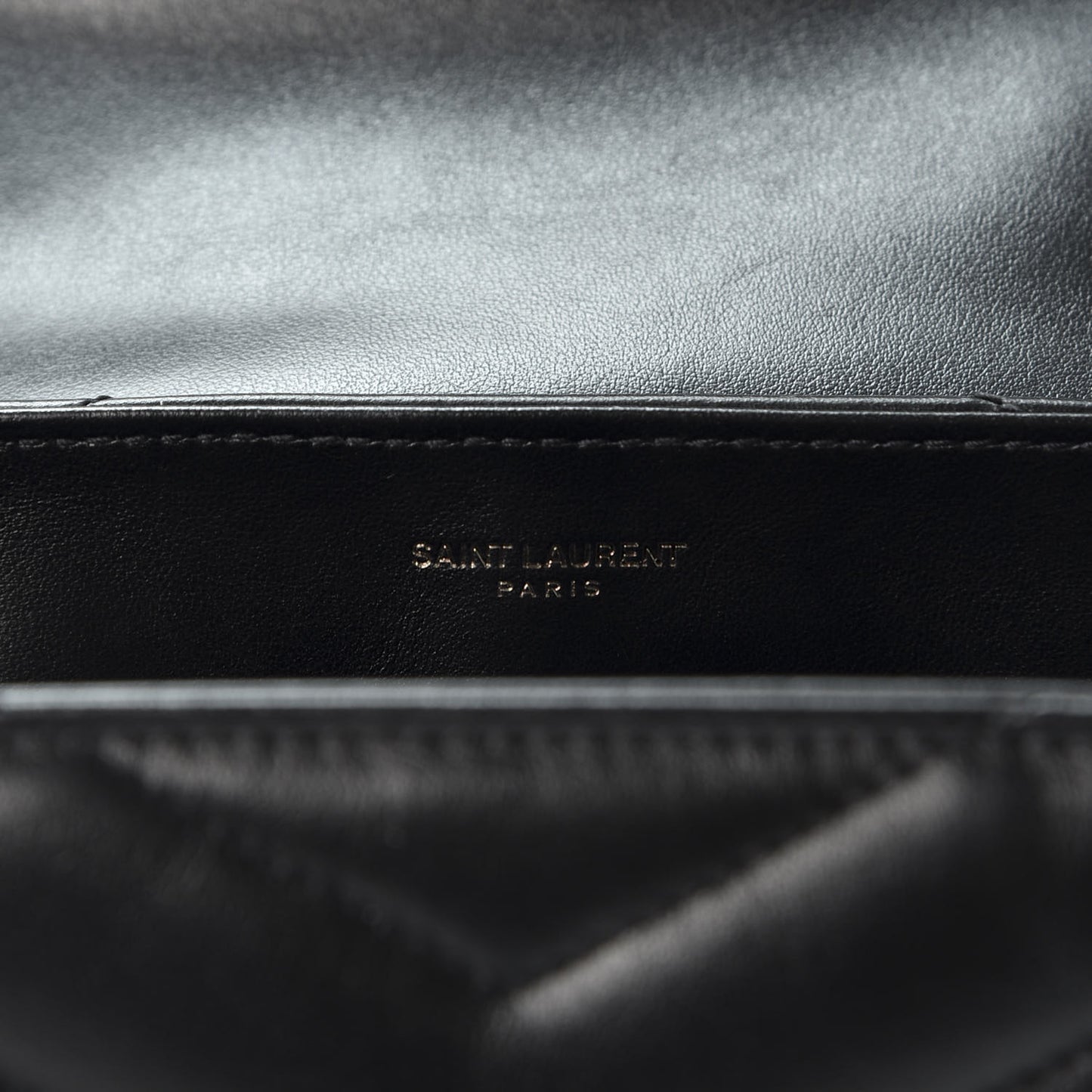 Calfskin Y Quilted Monogram Toy Loulou Crossbody Bag Black