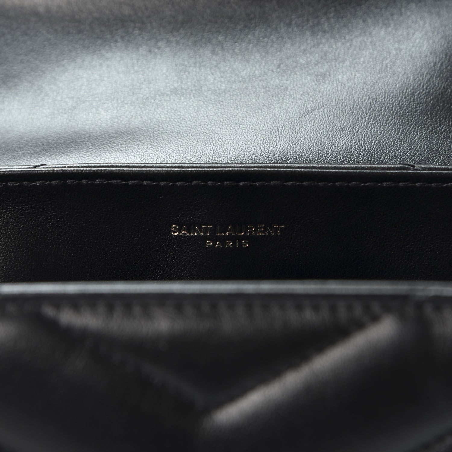 Saint Laurent Calfskin Y Quilted Monogram Toy Loulou Crossbody Bag Black 9 of 11