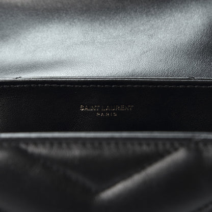 Saint Laurent Calfskin Y Quilted Monogram Toy Loulou Crossbody Bag Black 9 of 11