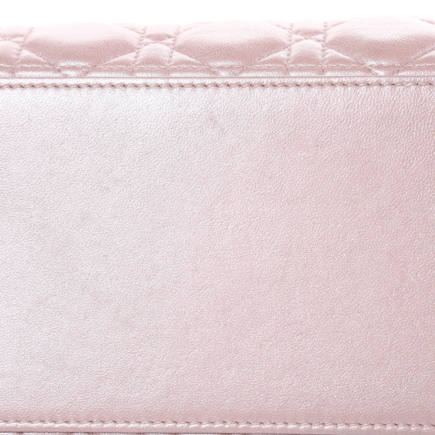 Christian Dior Pearly Lambskin Cannage Medium Lady Dior Lotus 16 of 16