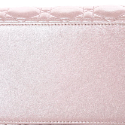 Christian Dior Pearly Lambskin Cannage Medium Lady Dior Lotus 16 of 16