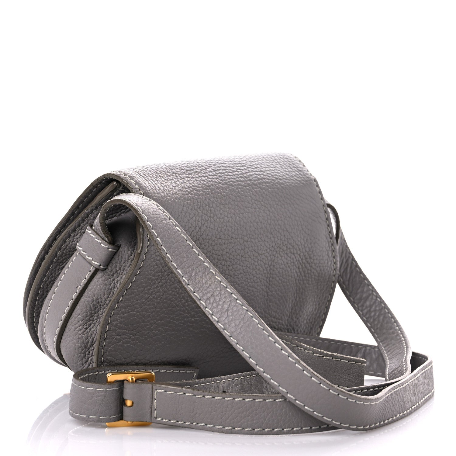 Chloe Calfskin Mini Marcie Round Crossbody Bag Cashmere Grey 3 of 17