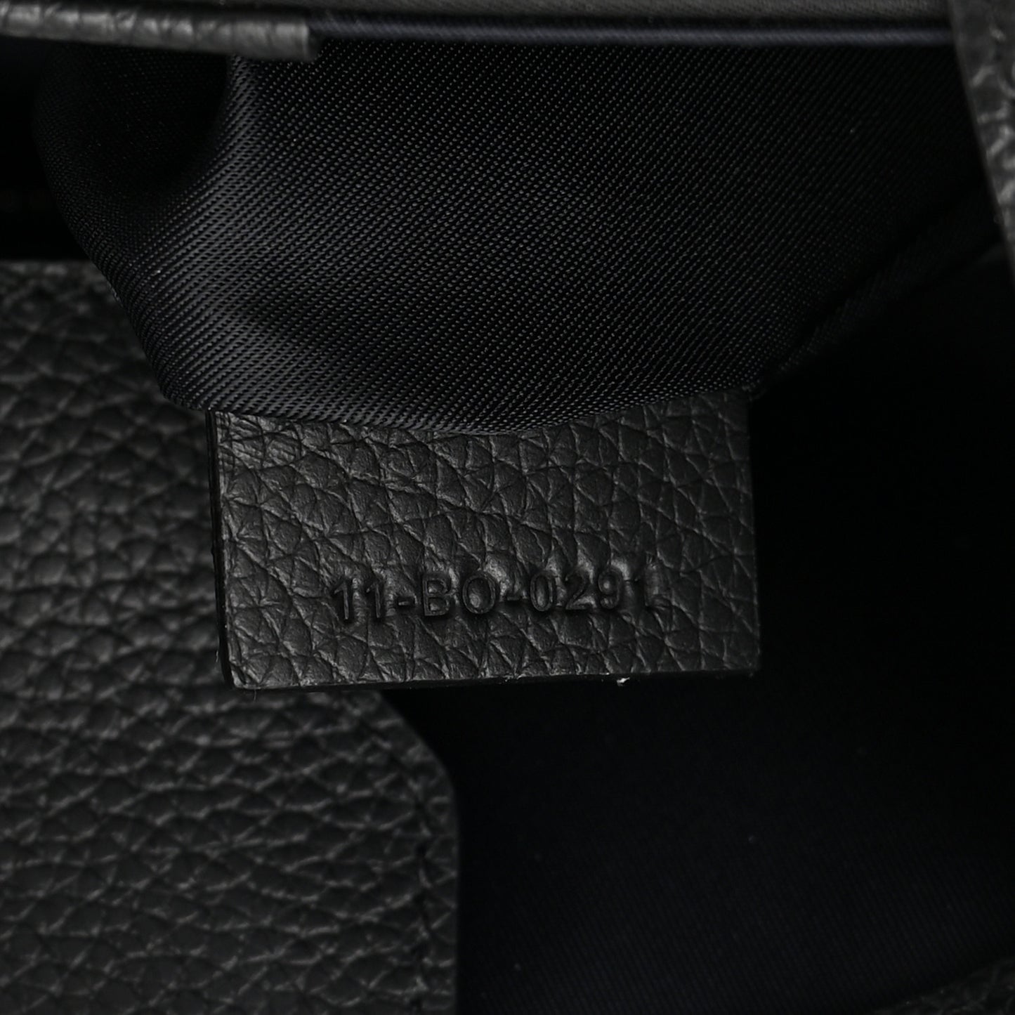 Nylon Grained Calfskin Saddle Tote Black