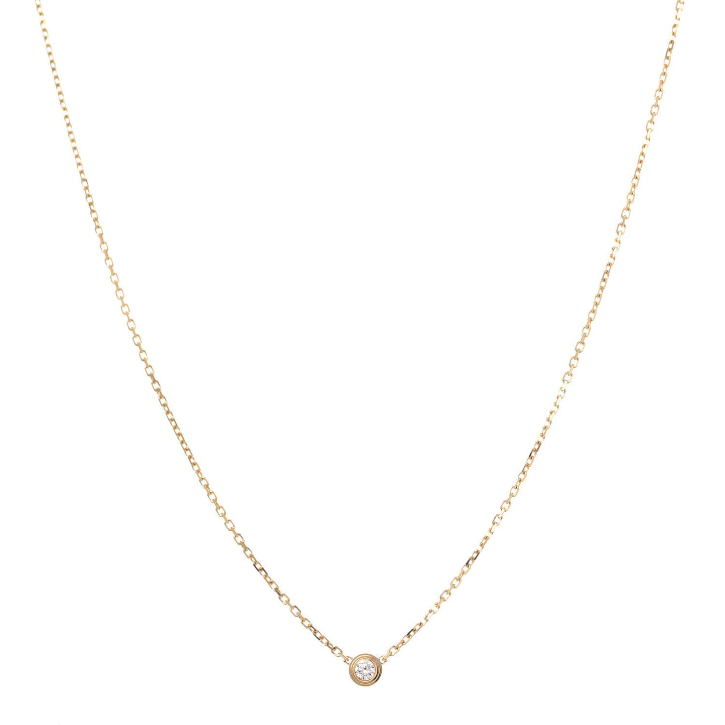 18K Yellow Gold Diamond XS D'Amour Pendant Necklace