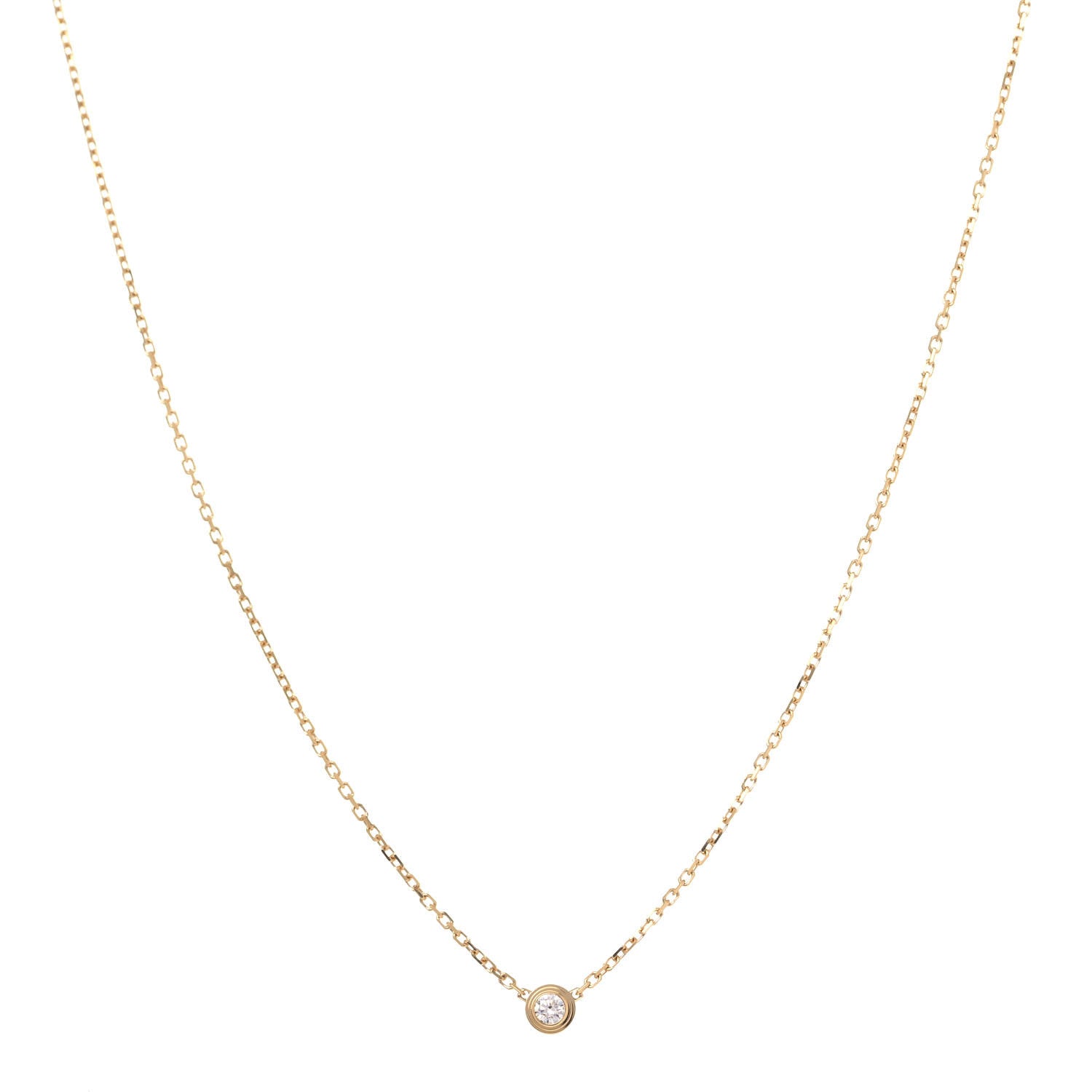 Cartier 18K Yellow Gold Diamond XS D'Amour Pendant Necklace 1 of 10