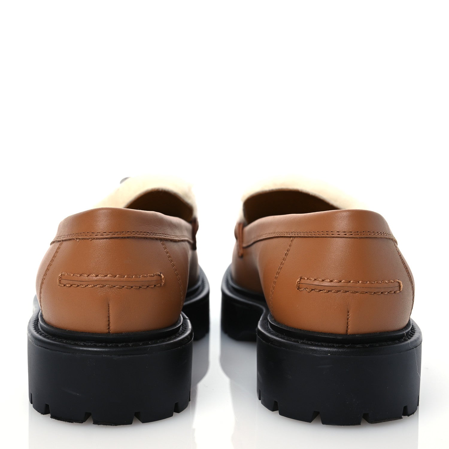 Hermes Calfskin Shearling Icone Loafers 41 Naturel Ecru 5 of 15