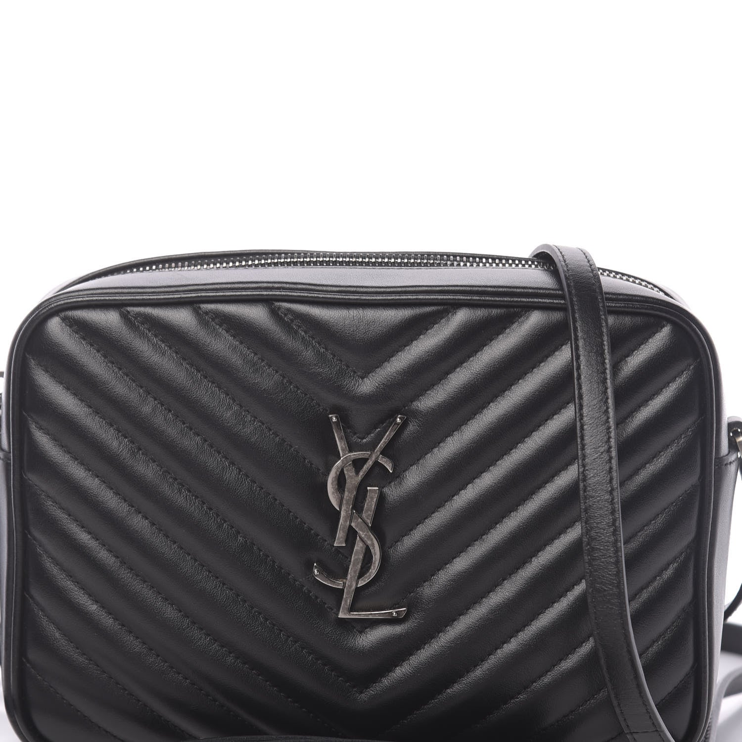 Saint Laurent Calfskin Matelasse Monogram Lou Camera Bag Black 10 of 10