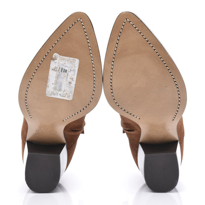 Valentino Garavani Suede Rockstud Double Buckle 50mm Cowboy Ankle Boots 37.5 Selleria 4 of 8