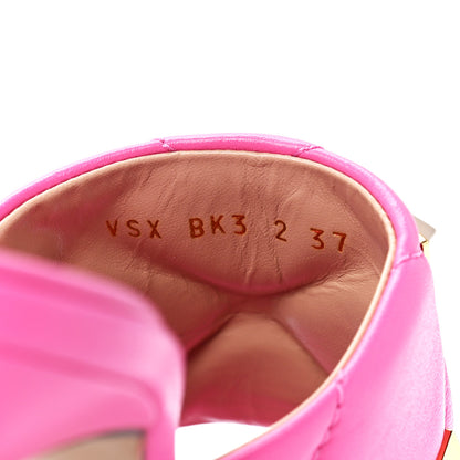 Valentino Garavani Nappa Quilted Roman Stud 65mm Slide Sandals 37 Feminine Pink 8 of 9