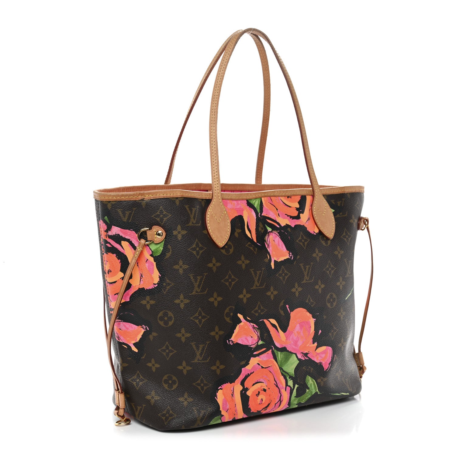 Louis Vuitton Monogram Roses Neverfull MM 3 of 13