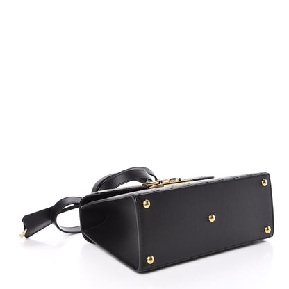 Gucci Guccissima Signature Small Padlock Top Handle Bag Black 4 of 9