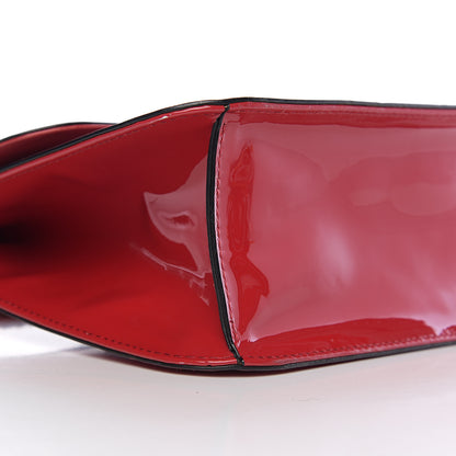 Valentino Garavani Patent Large Glam Lock Rockstud Flap Red 6 of 8
