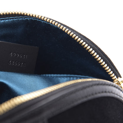 Gucci Suede Patent Web GG Small Ophidia Dome Shoulder Bag Black 9 of 11