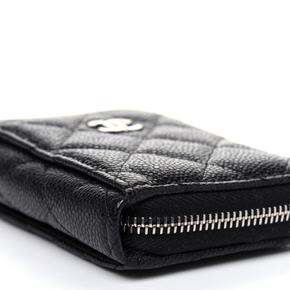 Chanel Caviar Quilted Zip Card Holder Black 8 of 13