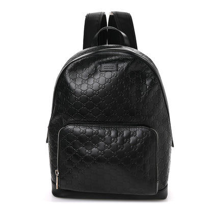 Gucci Guccissima Signature Day Backpack Black 1 of 11