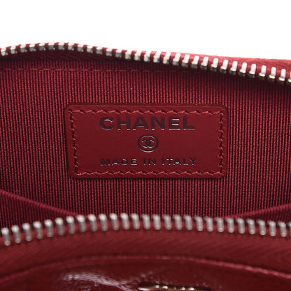 Chanel Pearly Caviar Quilted Zip Coin Purse Dark Pink 6 of 8