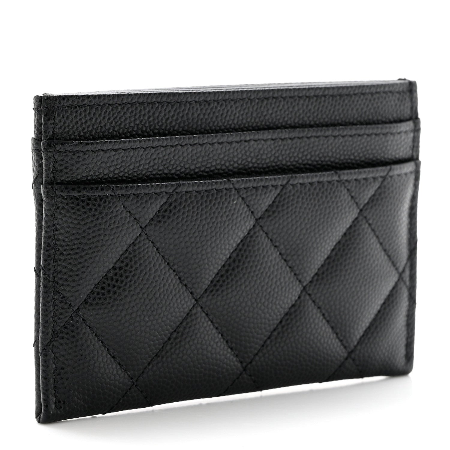 Chanel Caviar Quilted Crystal Card Holder Black 3 of 9