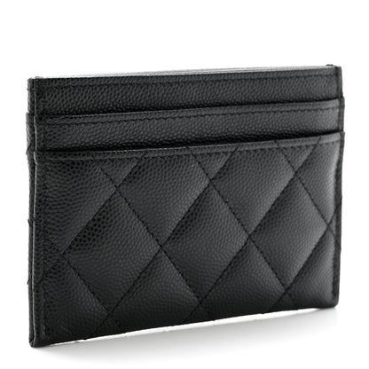 Chanel Caviar Quilted Crystal Card Holder Black 3 of 9