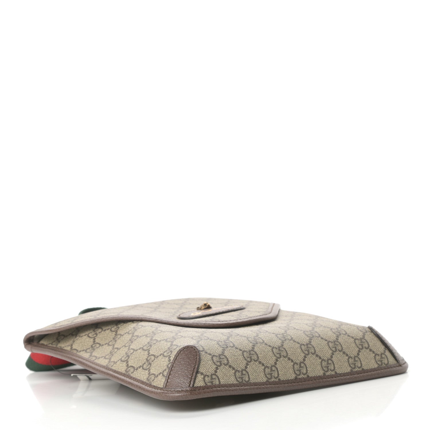 Gucci GG Supreme Monogram Web Medium Neo Vintage Flap Messenger Bag Beige New Acero 4 of 11