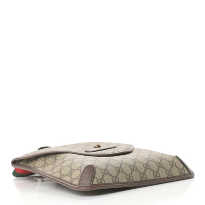 Gucci GG Supreme Monogram Web Medium Neo Vintage Flap Messenger Bag Beige New Acero 4 of 11