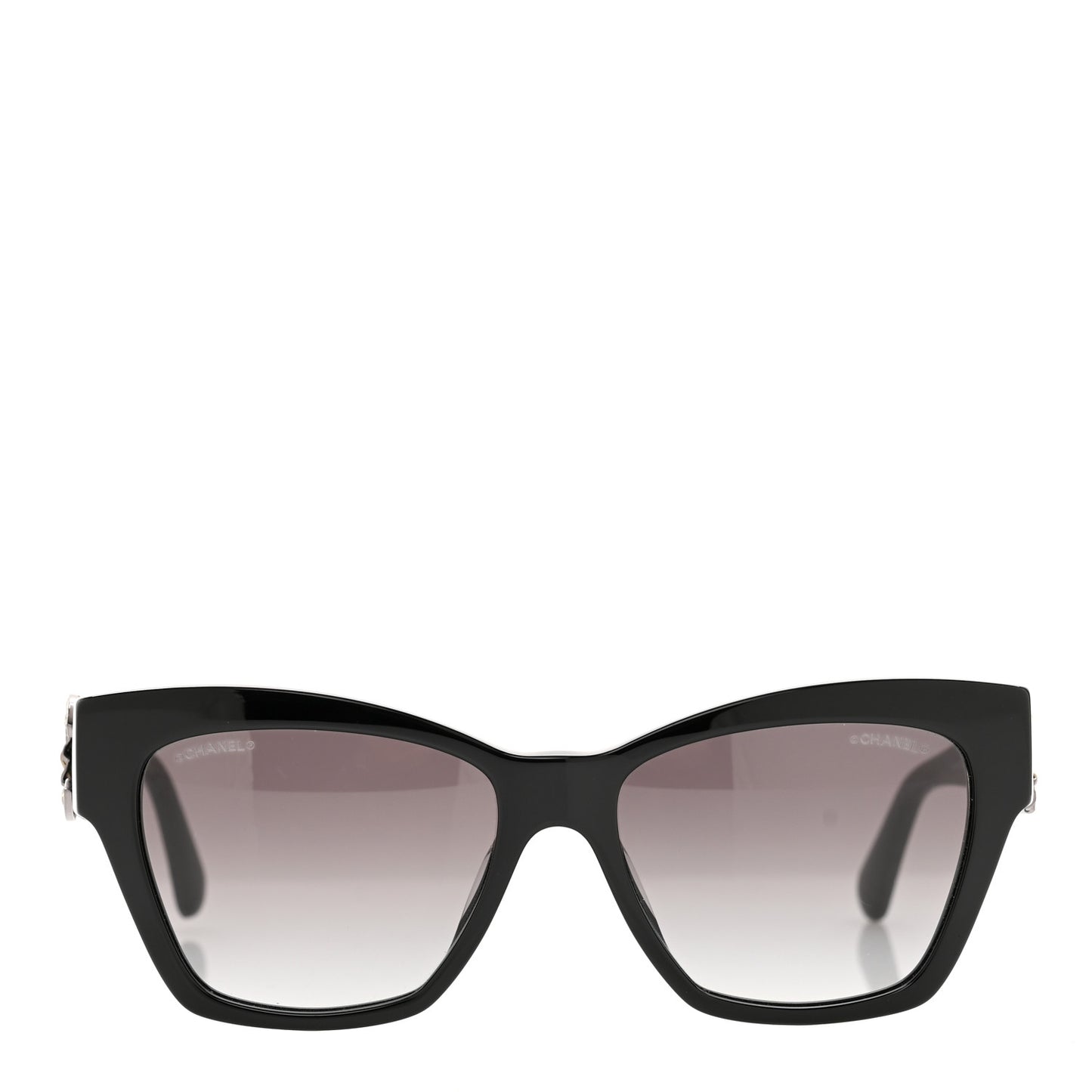 Acetate Square Cat Eye CC Sunglasses 5456-Q-A Black