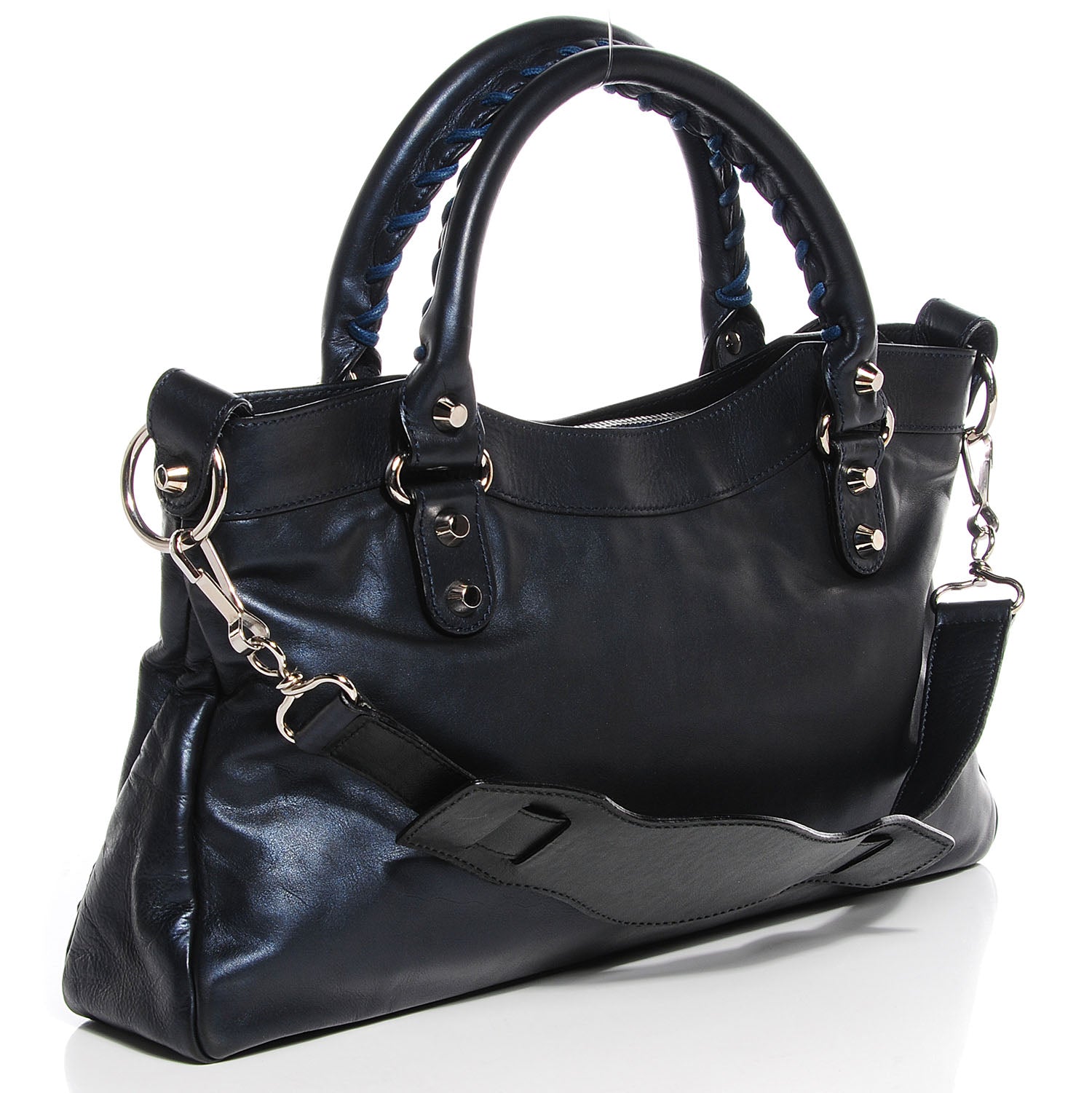 Balenciaga Iridescent Agneau Classic Hardware First Bleu Mineral 3 of 13