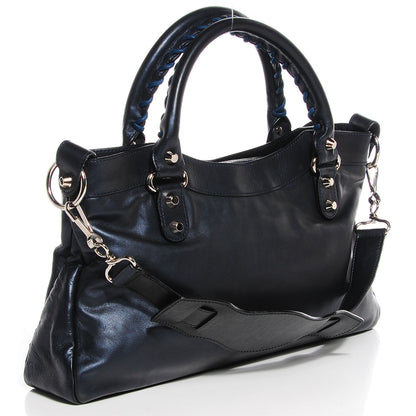 Balenciaga Iridescent Agneau Classic Hardware First Bleu Mineral 3 of 13