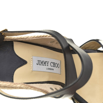 Jimmy Choo Pony Hair Zebra Print Papahi Espadrille Wedges 41 Black White 11 of 16