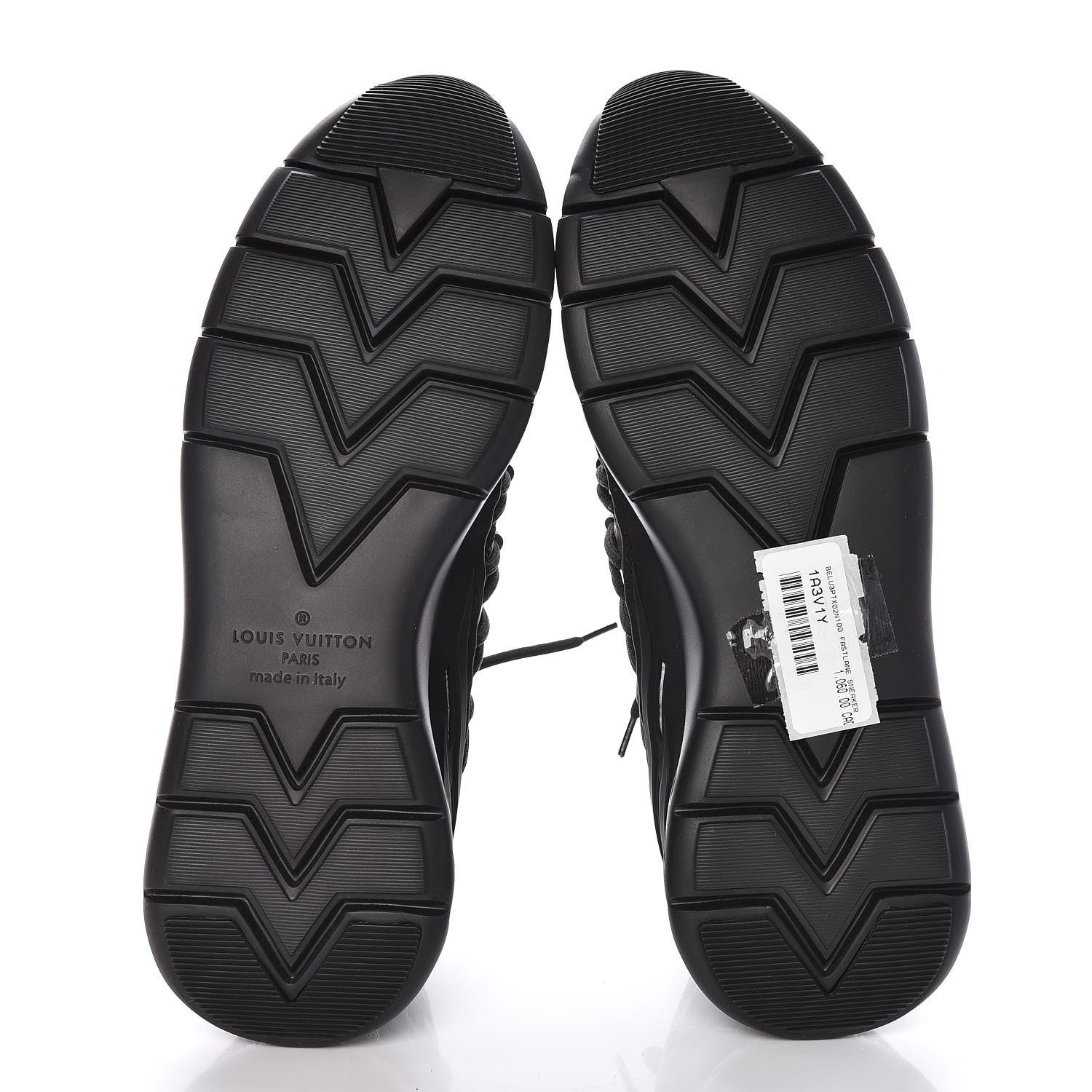 Louis Vuitton Neoprene Mesh Rubber Monogram Camo Fastlane Low Sneakers 10 Black 5 of 7