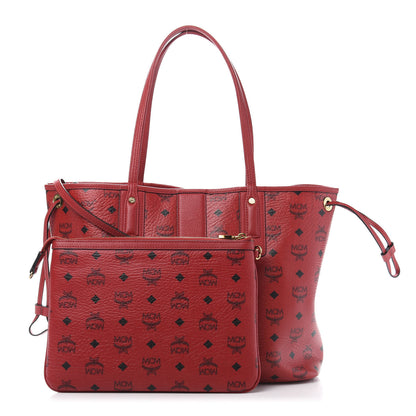 MCM Visetos Medium Liz Reversible Shopper Tote Ruby Red 1 of 20