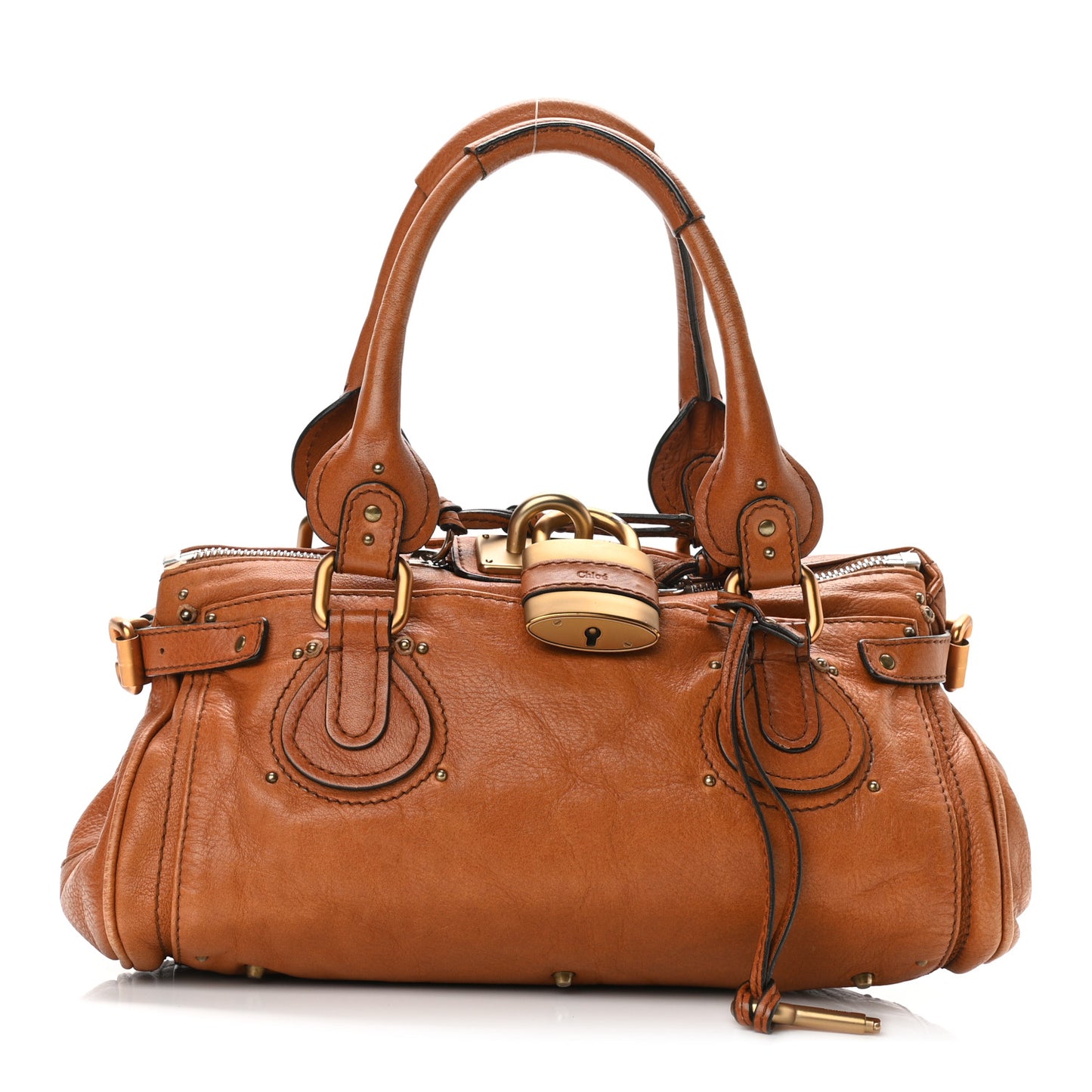 Calfskin Medium Paddington Satchel Tan