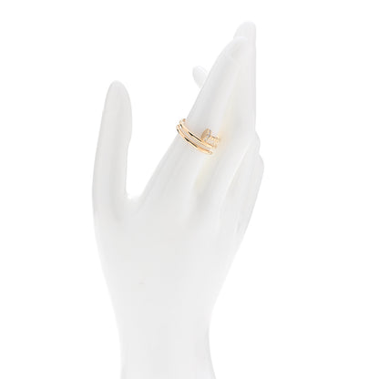 Cartier 18K Yellow Gold Diamond Double Juste Un Clou Ring 55 7.25 2 of 5