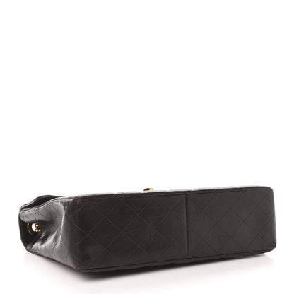 Chanel Lambskin Quilted XL Jumbo Single Flap Black 4 of 12