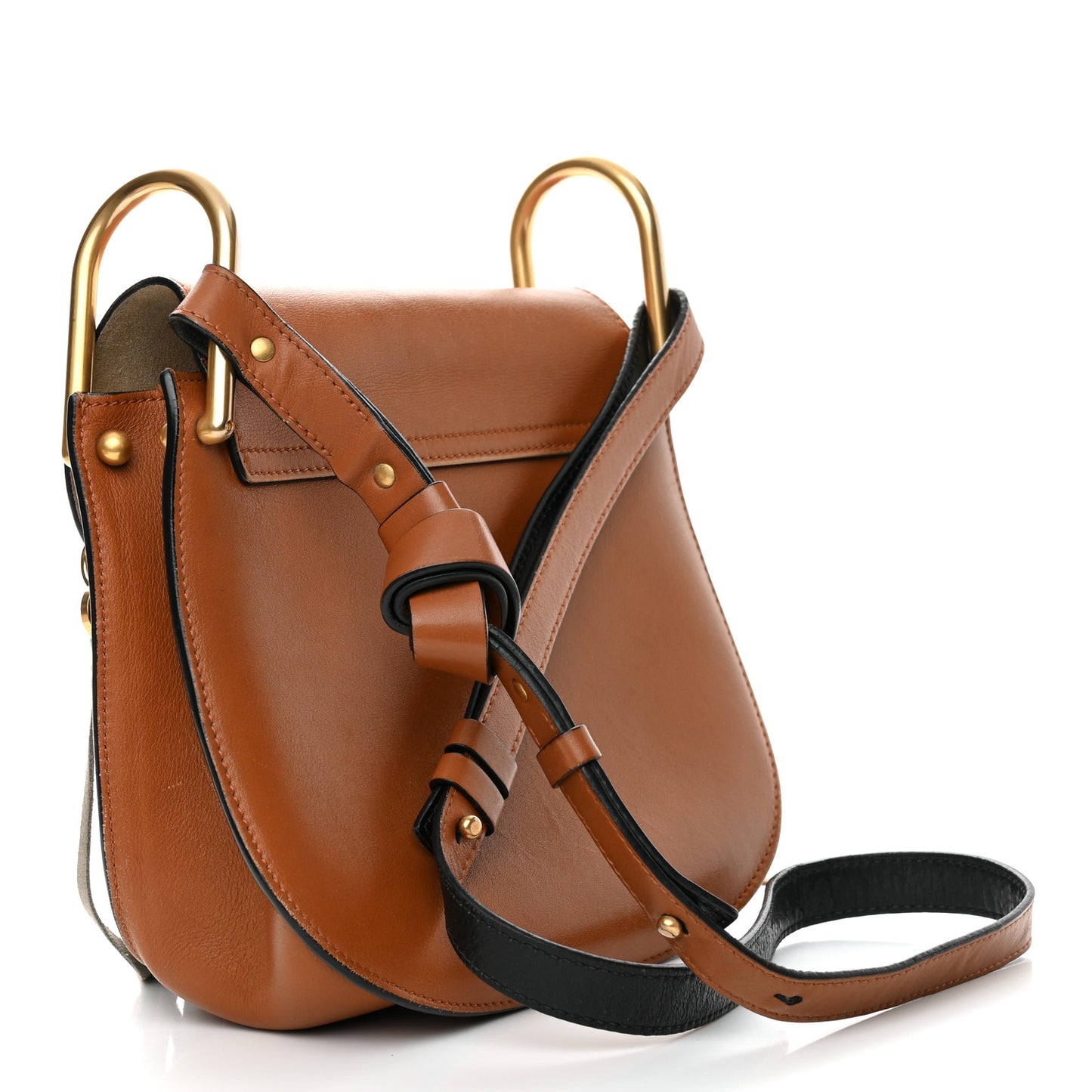 Calfskin Small Hudson Fringe Shoulder Bag Caramel
