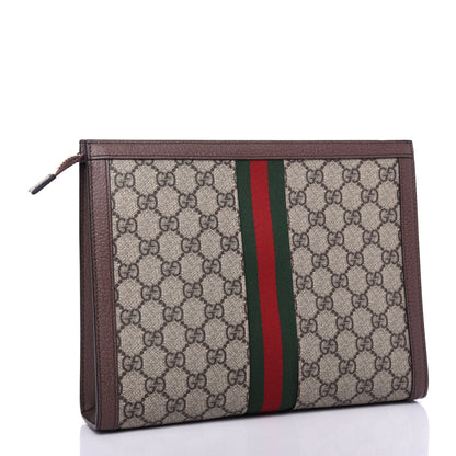 Gucci GG Supreme Monogram Web Ophidia Pouch Brown 3 of 7