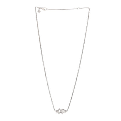 David Yurman Sterling Silver Crossover Single Station Pendant Necklace 3 of 4