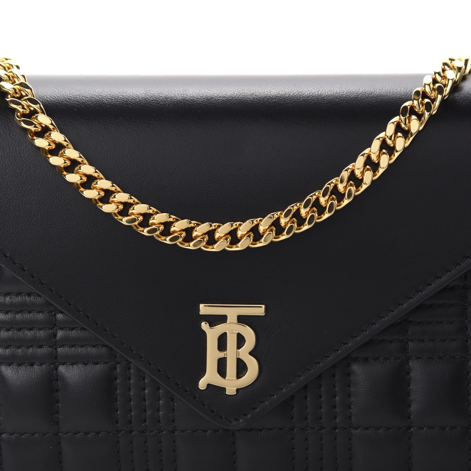 Burberry Lambskin Quilted Wallet With Detachable Strap Black 10 of 10