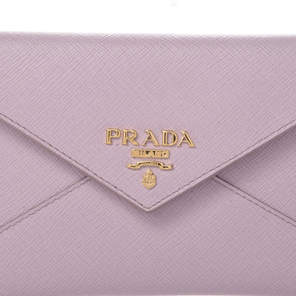 Prada Saffiano Metal Envelope Wallet Orchidea 8 of 8