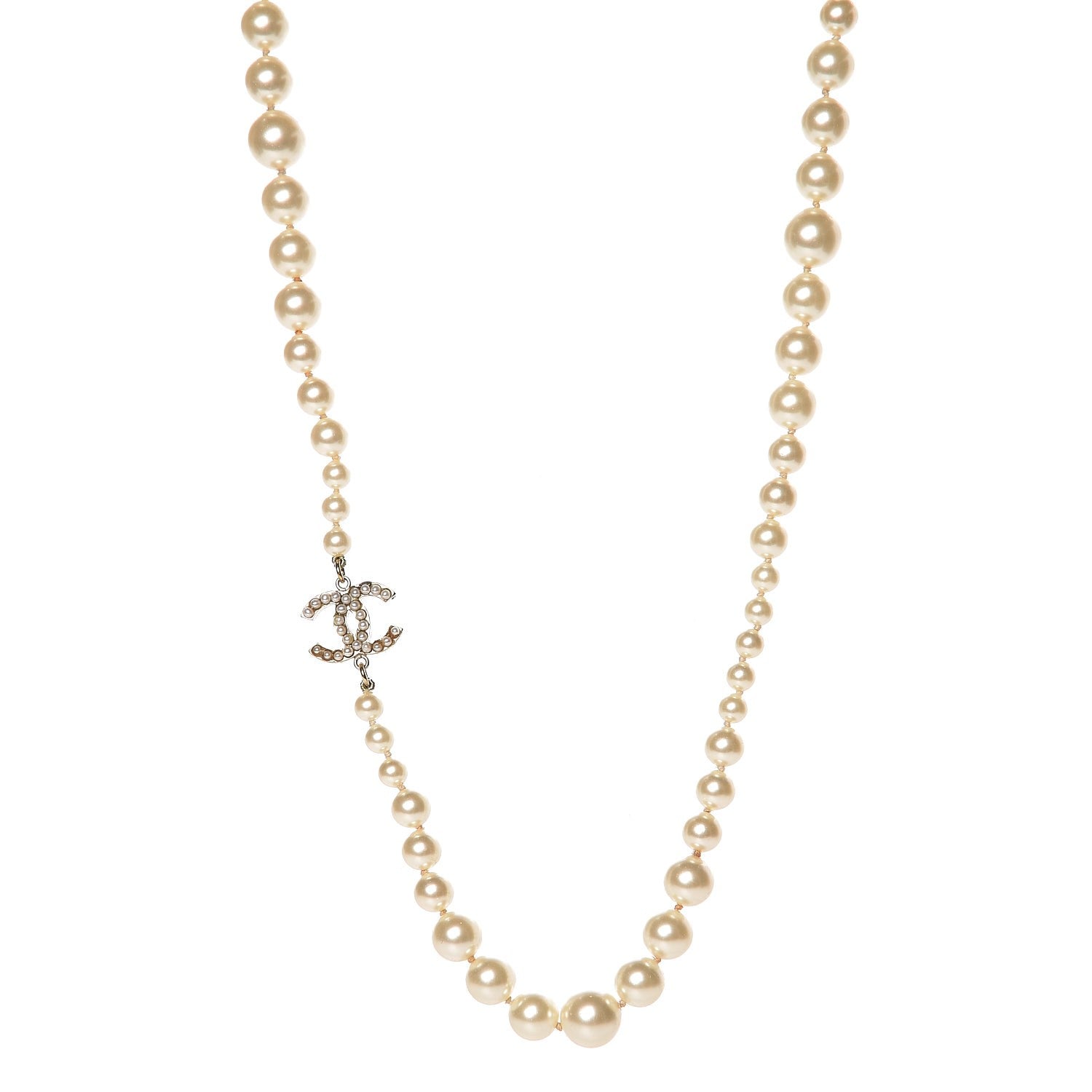 Chanel Graduated Pearl CC Long Necklace 1 of 6