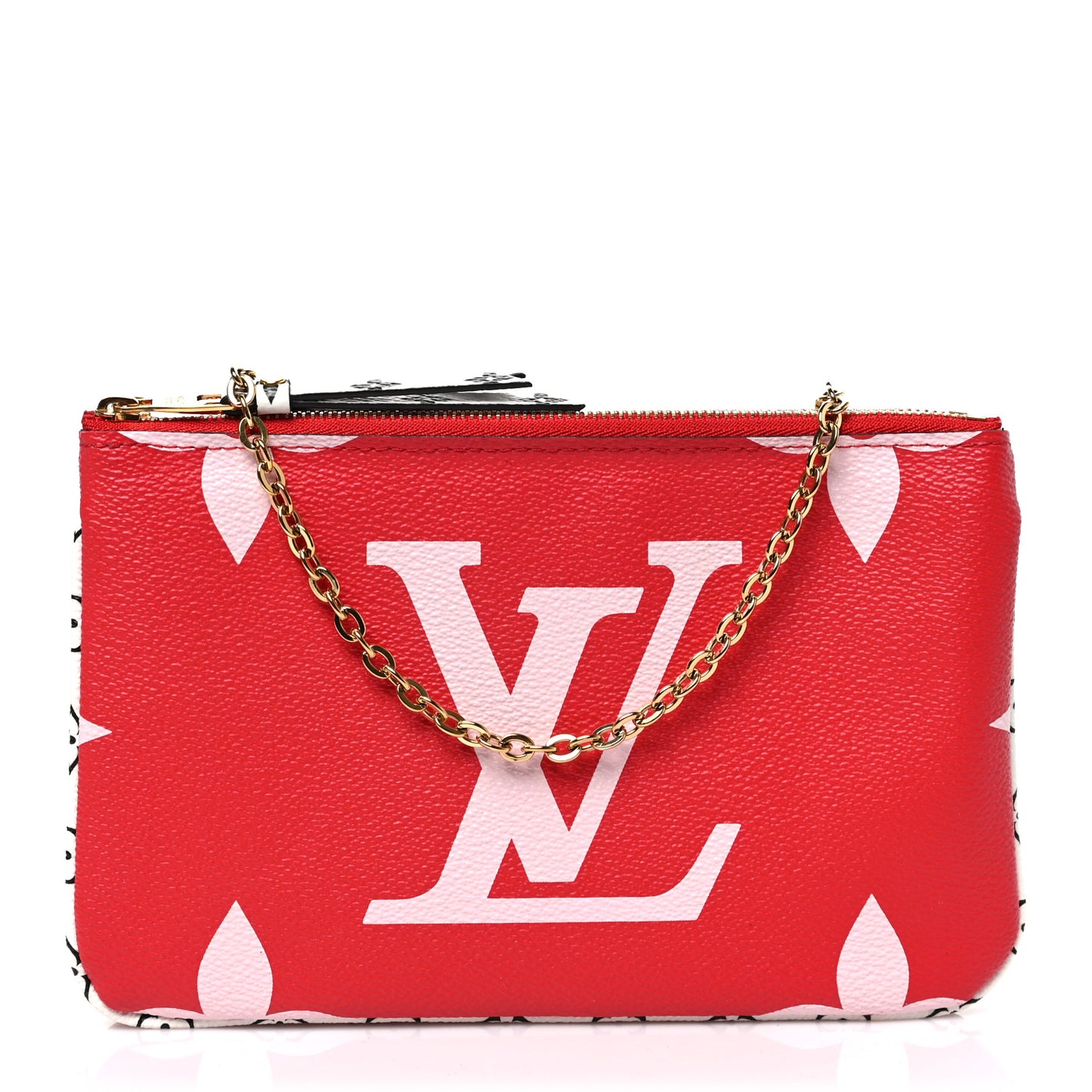 Monogram Giant Double Zip Pochette Rouge