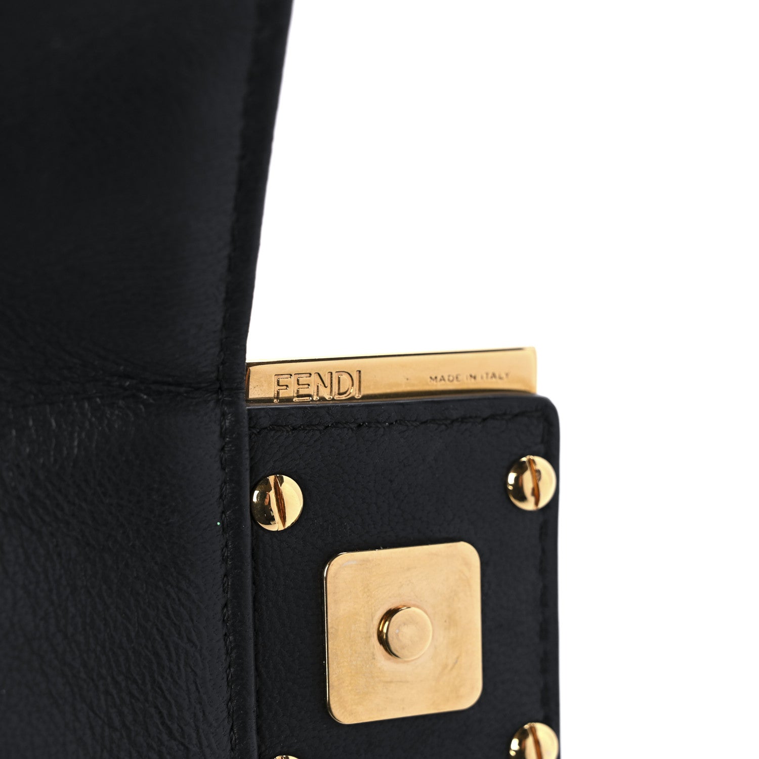 Fendi Nappa FF 1974 Embossed Mini Baguette Black 7 of 9