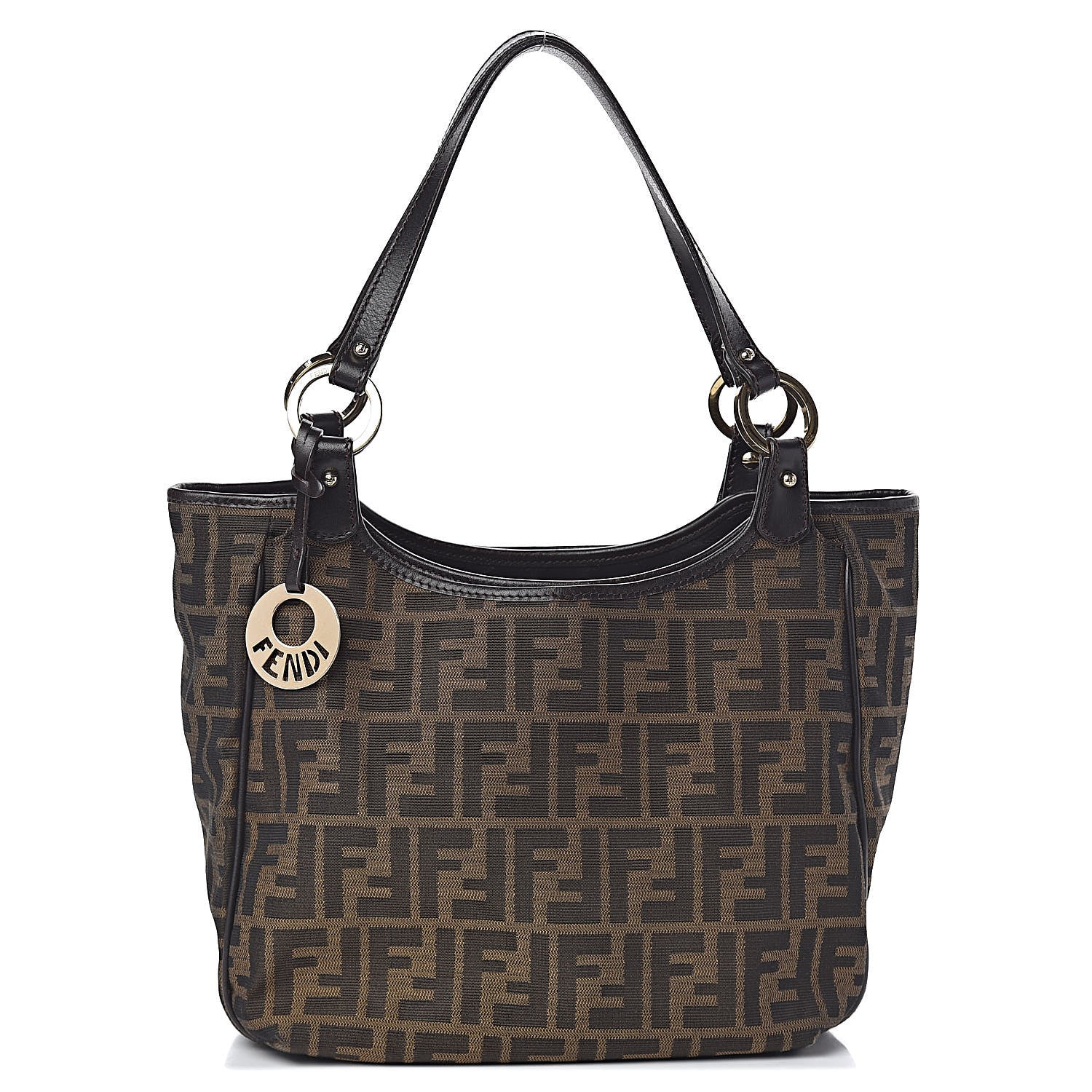 Fendi Zucca Small Chef Shopping Tote Tobacco Moro 1 of 14