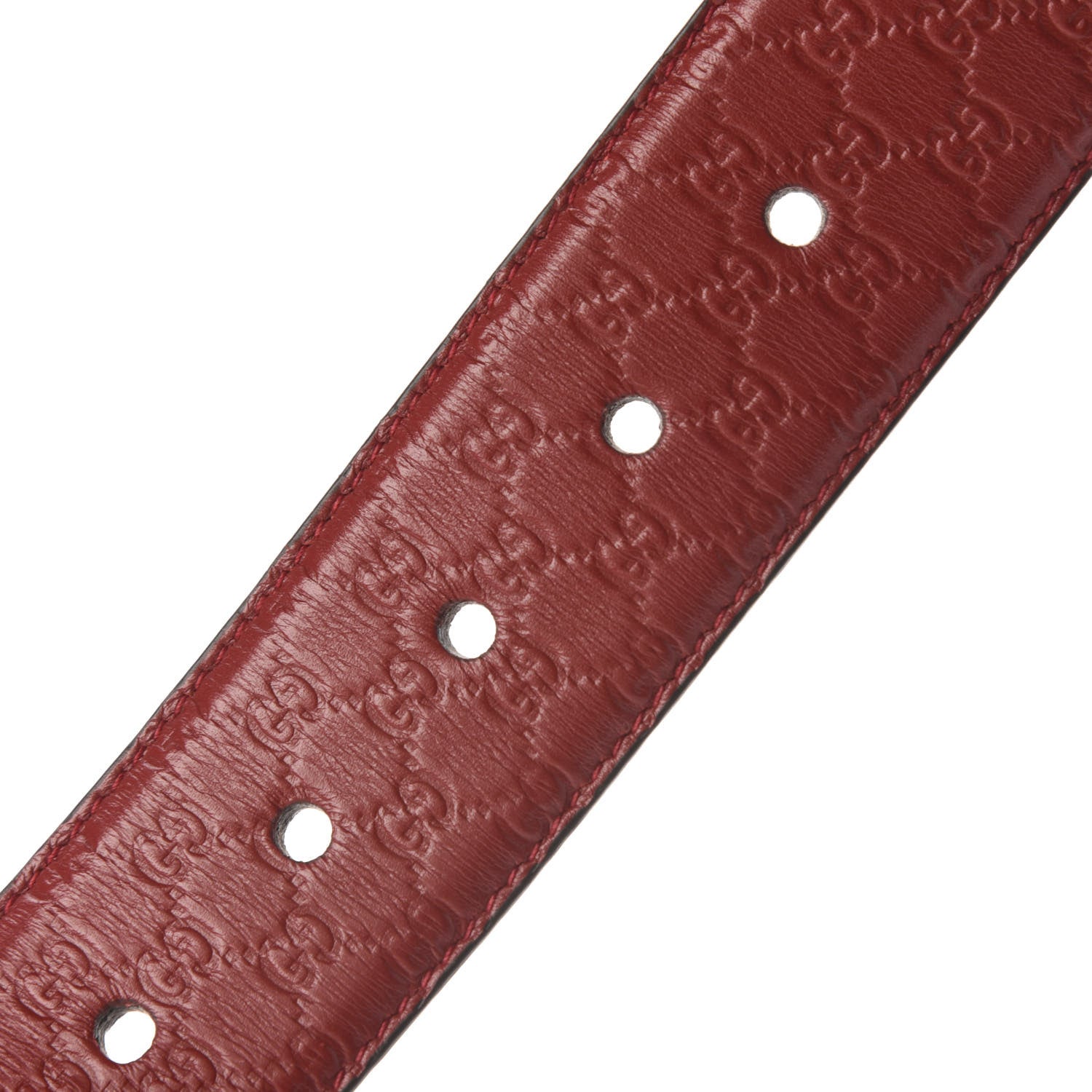 Gucci Soft Microguccissima Margaux Calfskin Belt 80 32 Rosso 4 of 5