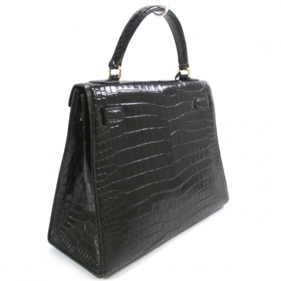 Porosus Crocodile Kelly 28 Black