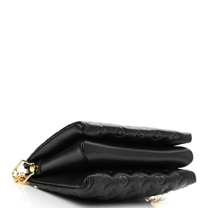 Louis Vuitton Lambskin Embossed Monogram Coussin PM Black 4 of 9